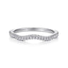 14K White Gold Matching Wedding Band - 0.12 ct