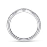 14K White Gold Matching Wedding Band - 0.12 ct