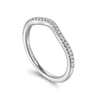 14K White Gold Matching Wedding Band - 0.12 ct