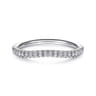 14K White Gold Matching Wedding Band - 0.16 ct