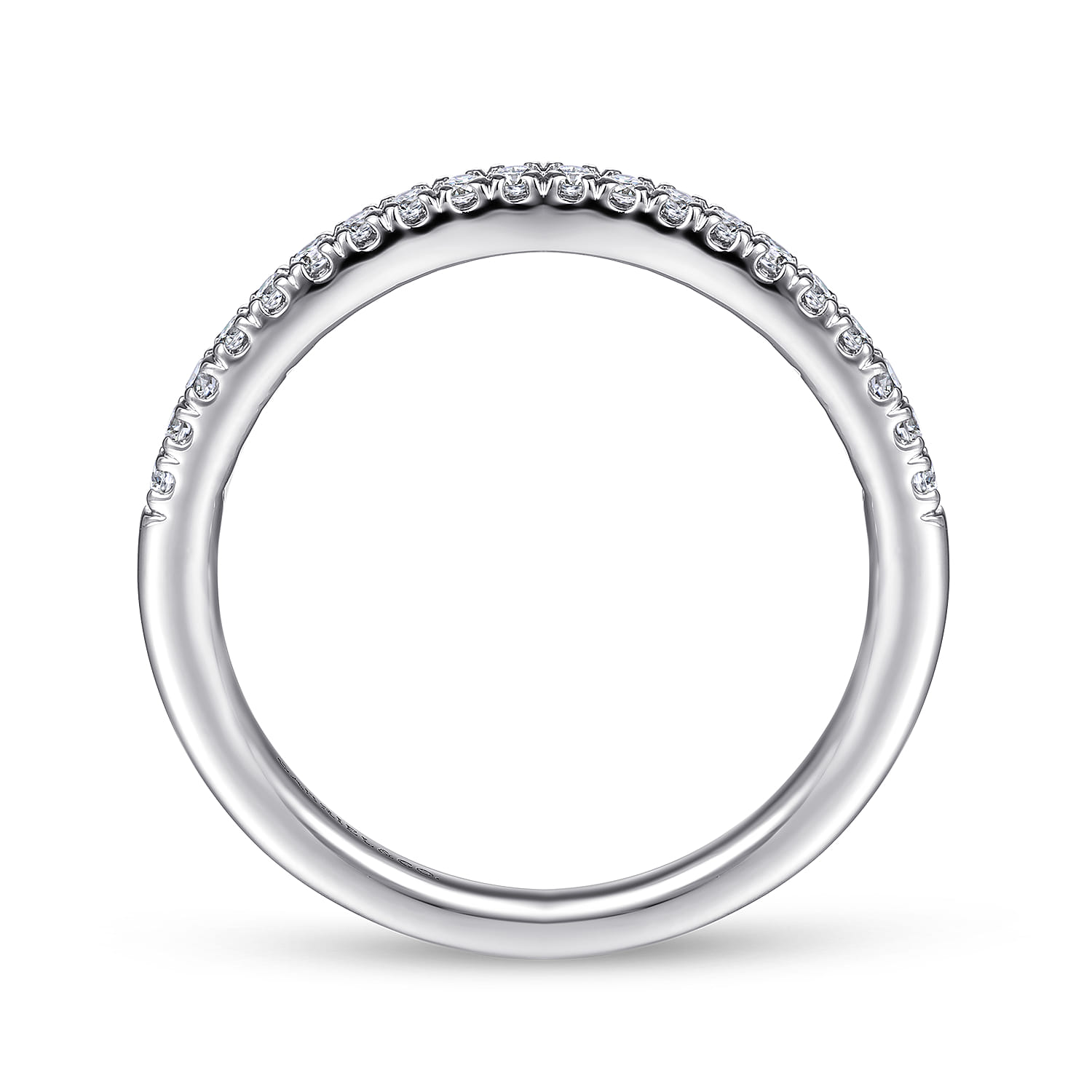 14K White Gold Matching Wedding Band - 0.16 ct - Shot 2