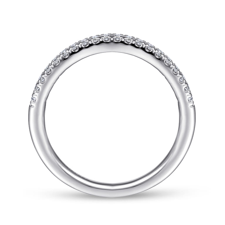 14K White Gold Matching Wedding Band - 0.16 ct - Shot 2