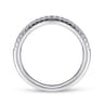 14K White Gold Matching Wedding Band - 0.16 ct