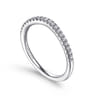 14K White Gold Matching Wedding Band - 0.16 ct