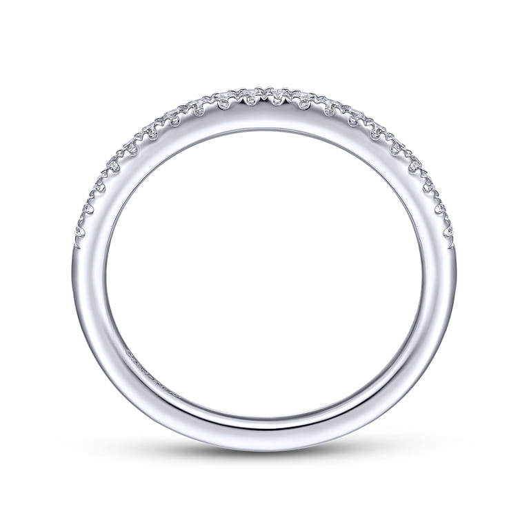 14K White Gold Matching Wedding Band - 0.14 ct - Shot 2