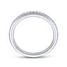 14K White Gold Matching Wedding Band - 0.14 ct