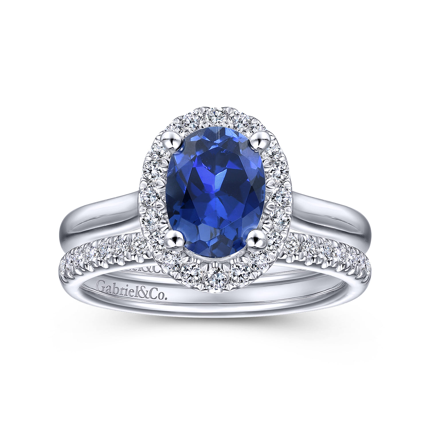 14K White Gold Matching Wedding Band - 0.14 ct - Shot 4