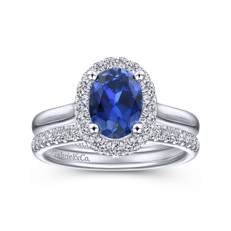 14K White Gold Matching Wedding Band - 0.14 ct - Shot 4