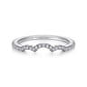 14K White Gold Matching Wedding Band - 0.13 ct