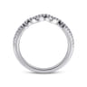14K White Gold Matching Wedding Band - 0.13 ct