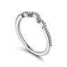 14K White Gold Matching Wedding Band - 0.13 ct