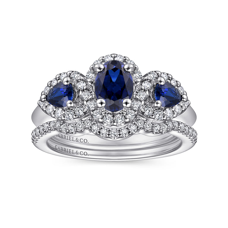 14K White Gold Matching Wedding Band - 0.13 ct - Shot 4