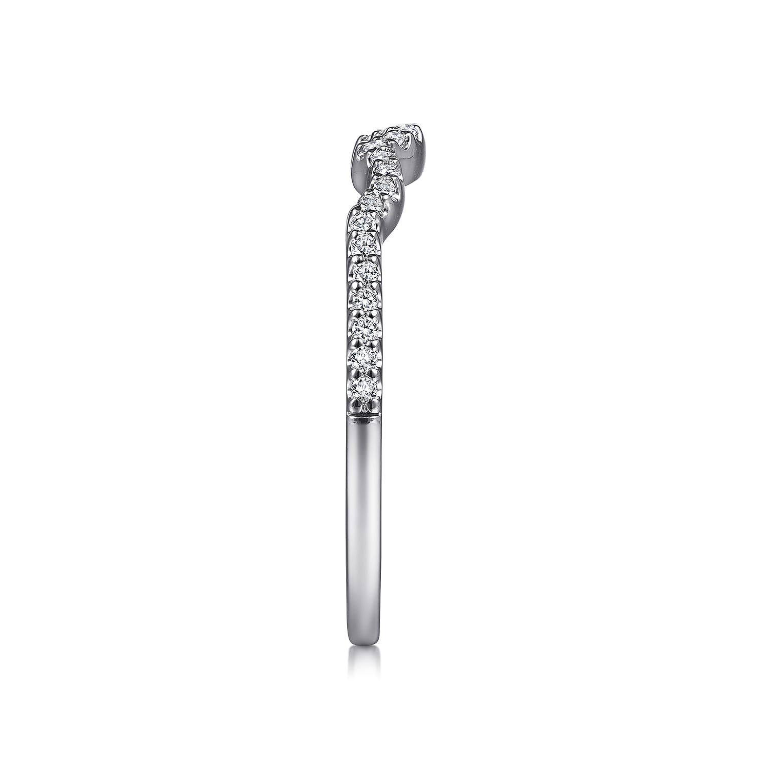 14K White Gold Matching Wedding Band - 0.13 ct - Shot 5