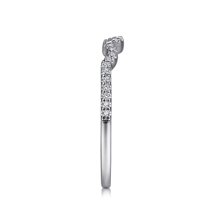 14K White Gold Matching Wedding Band - 0.13 ct - Shot 5