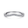 14K White Gold Matching Wedding Band - 0.17 ct