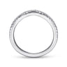 14K White Gold Matching Wedding Band - 0.17 ct