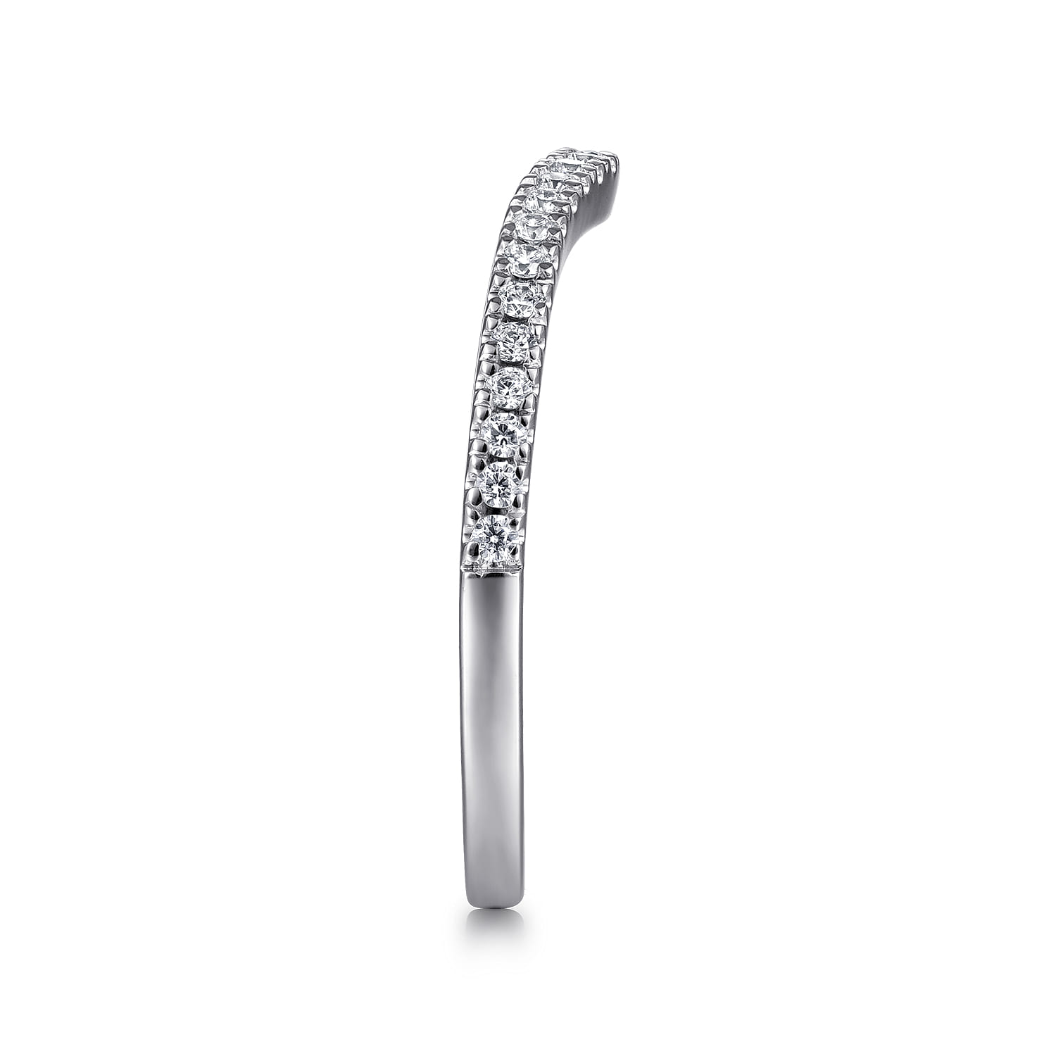 14K White Gold Matching Wedding Band - 0.17 ct - Shot 5