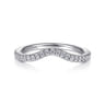 14K White Gold Matching Wedding Band - 0.19 ct