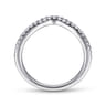 14K White Gold Matching Wedding Band - 0.19 ct