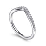 14K White Gold Matching Wedding Band - 0.19 ct