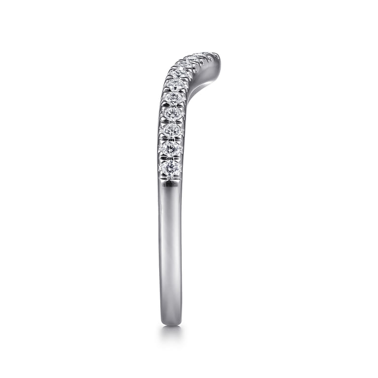 14K White Gold Matching Wedding Band - 0.19 ct - Shot 5