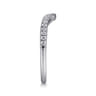 14K White Gold Matching Wedding Band - 0.19 ct