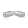14K White Gold Matching Wedding Band - 0.16 ct
