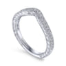 14K White Gold Matching Wedding Band - 0.16 ct