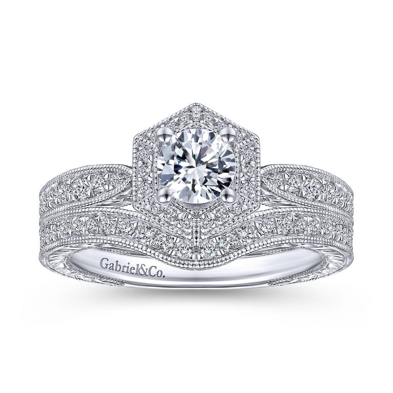 14K White Gold Matching Wedding Band - 0.16 ct - Shot 4