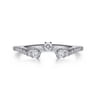 14K White Gold Matching Wedding Band - 0.3 ct
