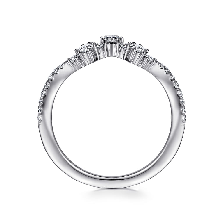 14K White Gold Matching Wedding Band - 0.3 ct - Shot 2