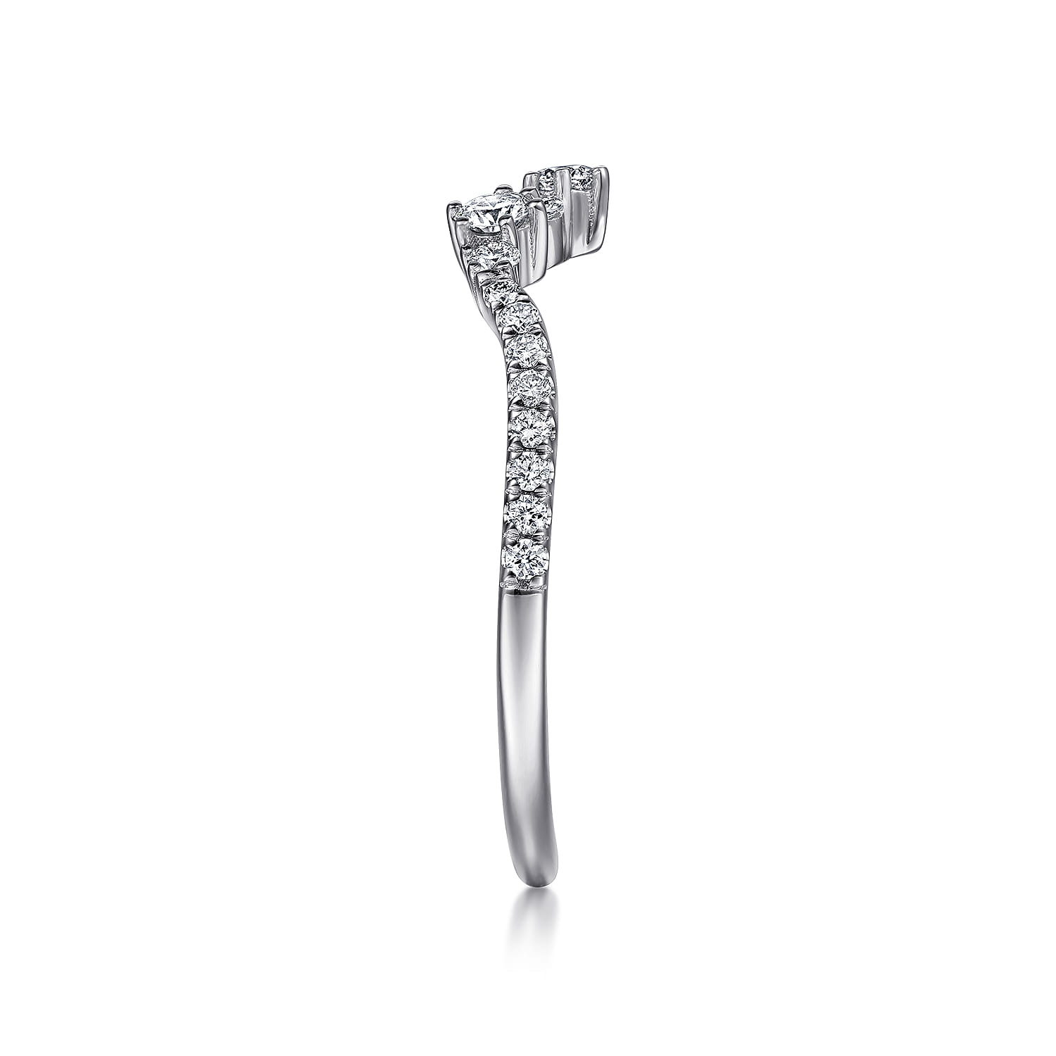 14K White Gold Matching Wedding Band - 0.3 ct - Shot 5