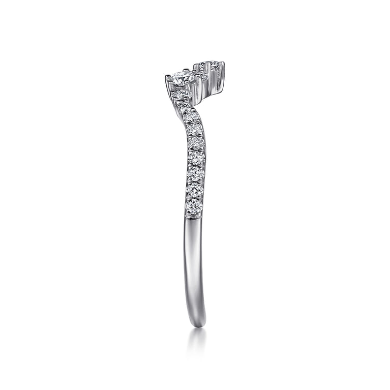 14K White Gold Matching Wedding Band - 0.3 ct - Shot 5