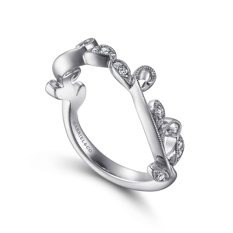 14K White Gold Matching Wedding Band - 0.08 ct - Shot 3