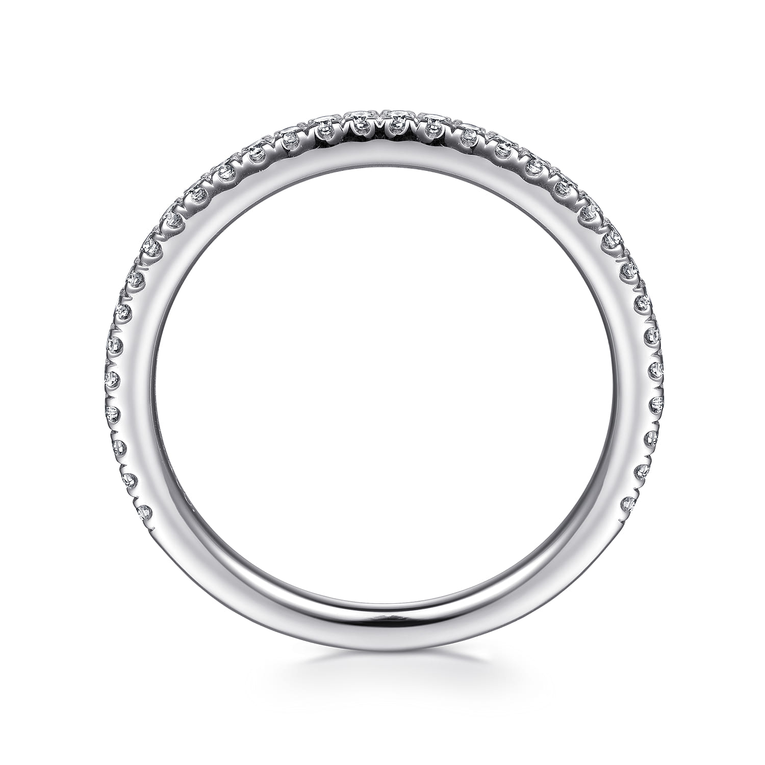 14K White Gold Matching Wedding Band - 0.21 ct - Shot 2