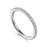 14K White Gold Matching Wedding Band - 0.21 ct