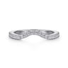 14K White Gold Matching Wedding Band - 0.23 ct