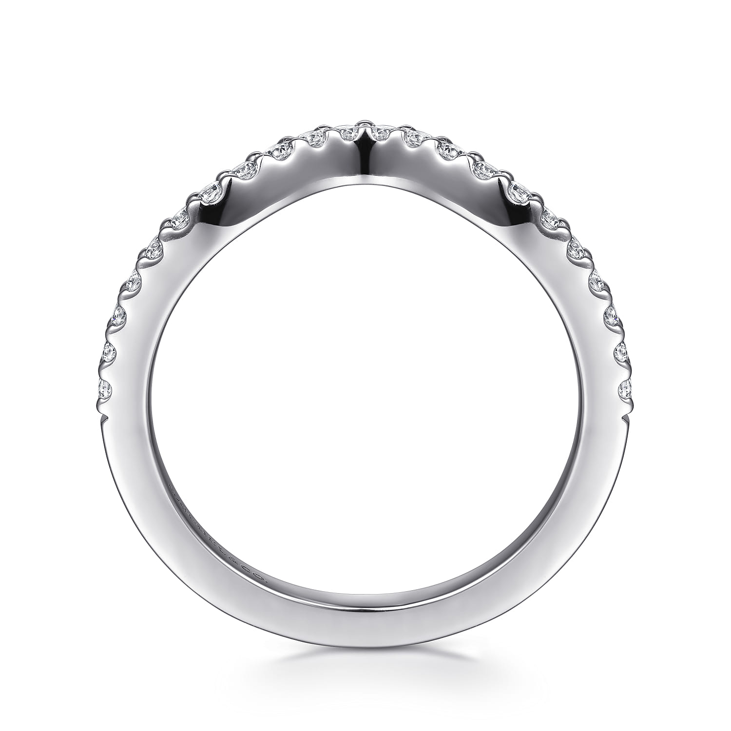 14K White Gold Matching Wedding Band - 0.23 ct - Shot 2