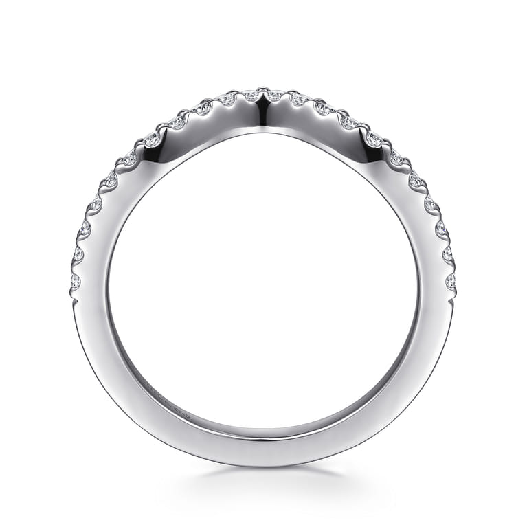 14K White Gold Matching Wedding Band - 0.23 ct - Shot 2