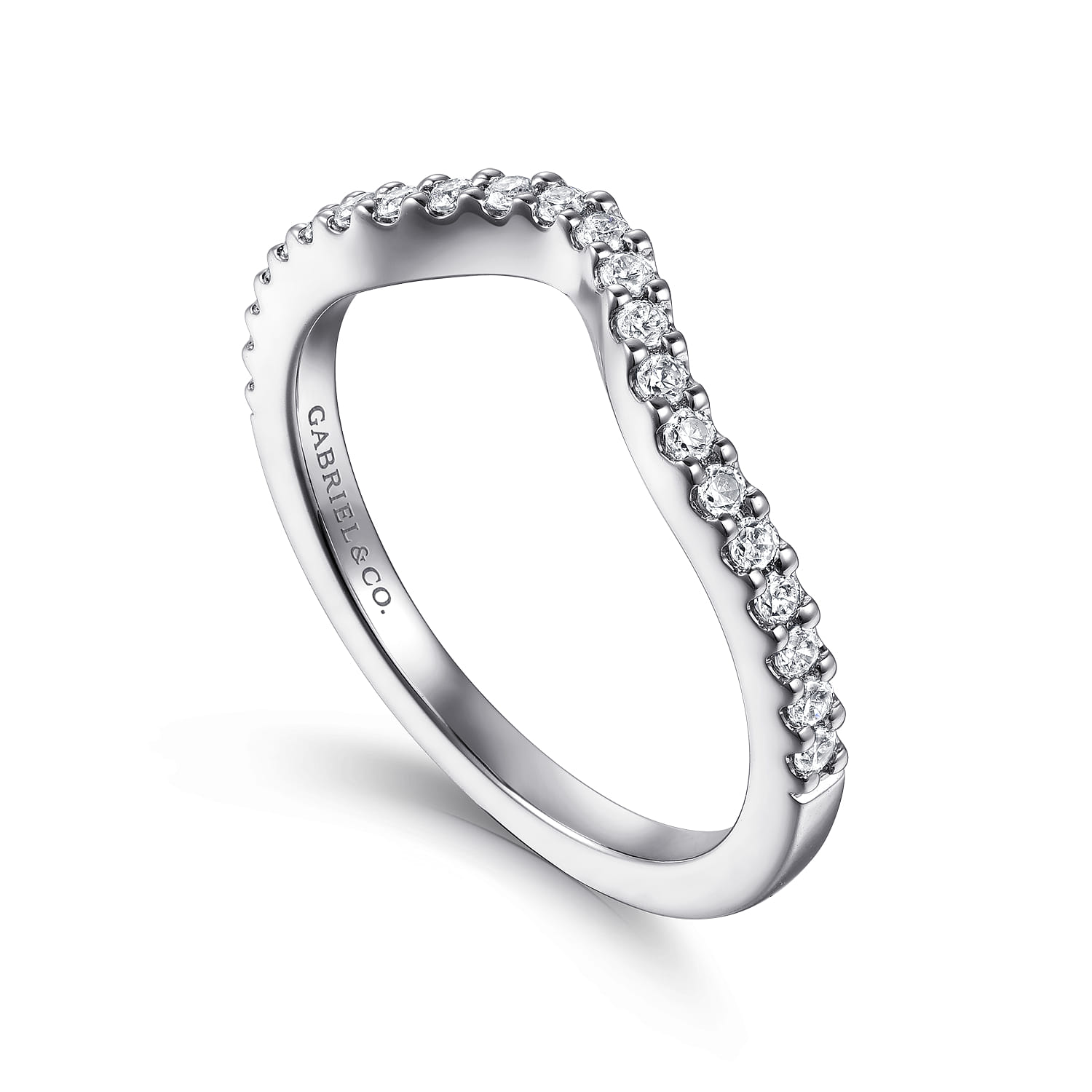 14K White Gold Matching Wedding Band - 0.23 ct - Shot 3