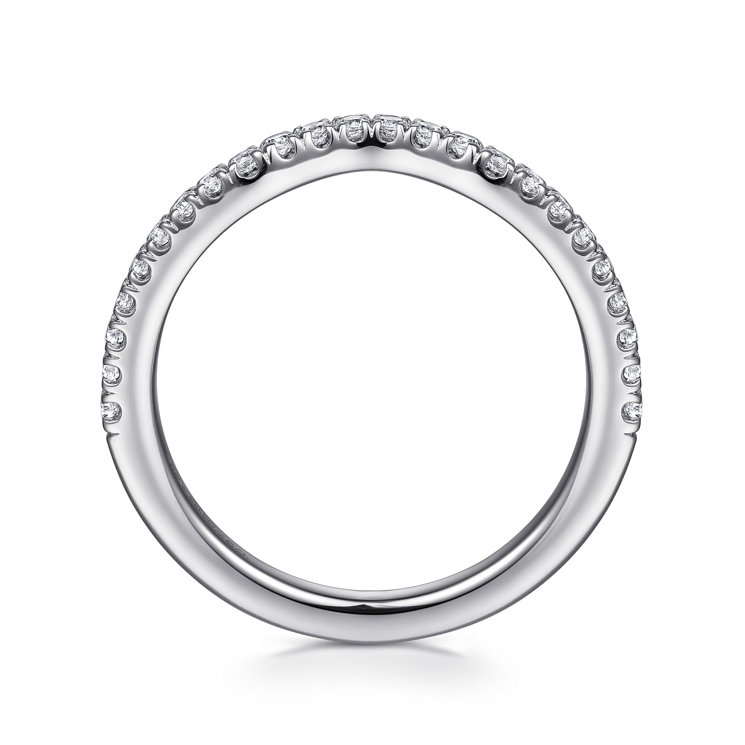 14K White Gold Matching Wedding Band - 0.23 ct - Shot 2