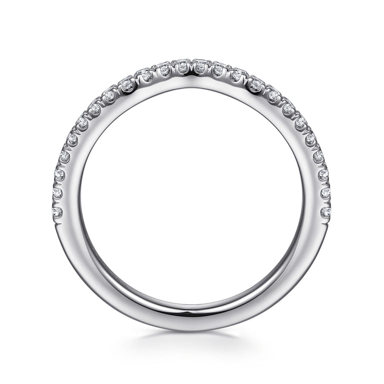 14K White Gold Matching Wedding Band - 0.23 ct - Shot 2
