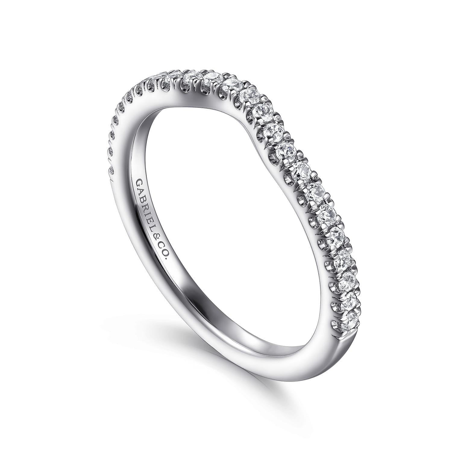 14K White Gold Matching Wedding Band - 0.23 ct - Shot 3