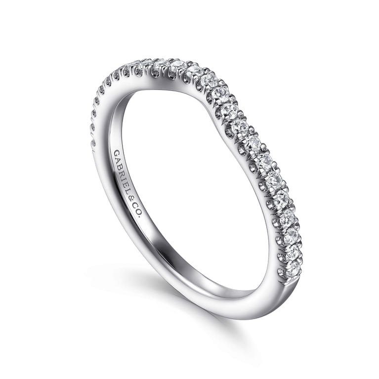 14K White Gold Matching Wedding Band - 0.23 ct - Shot 3