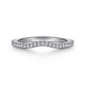 14K White Gold Matching Wedding Band - 0.15 ct