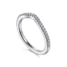14K White Gold Matching Wedding Band - 0.15 ct