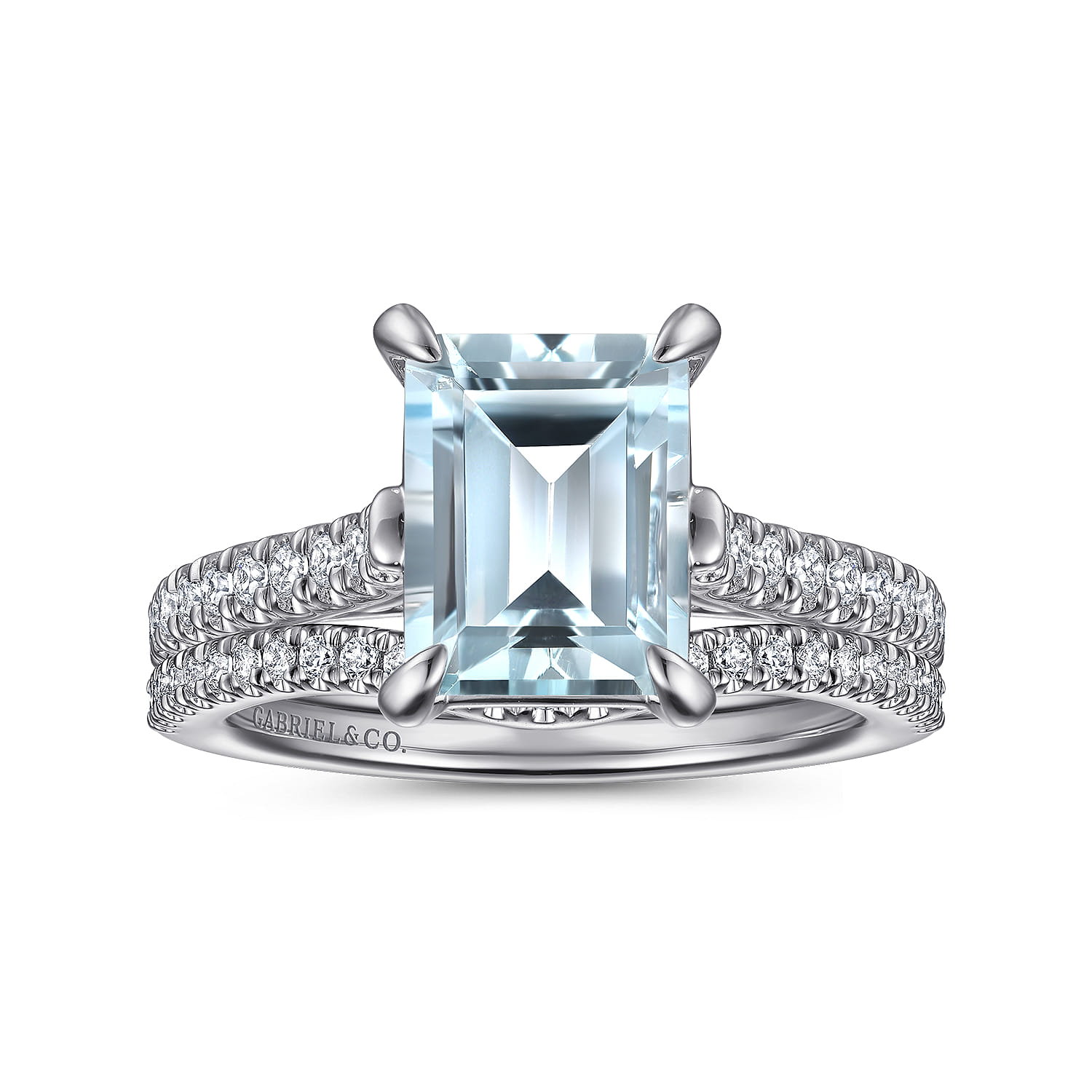 14K White Gold Matching Wedding Band - 0.15 ct - Shot 4