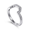 14K White Gold Matching Wedding Band - 0.13 ct