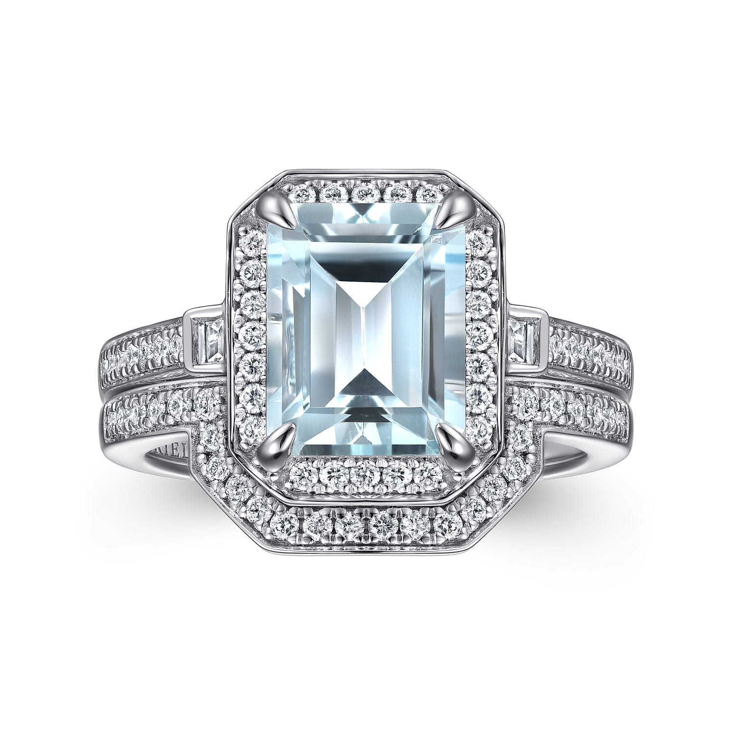 14K White Gold Matching Wedding Band - 0.13 ct - Shot 4