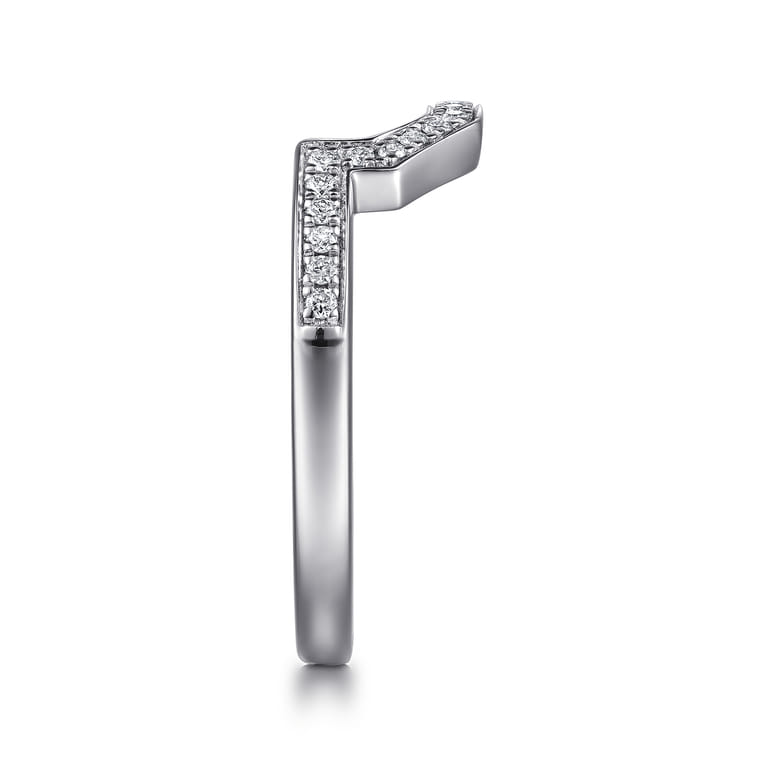 14K White Gold Matching Wedding Band - 0.13 ct - Shot 5